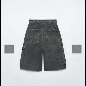 Zara Bermuda Denim Cargo Shorts